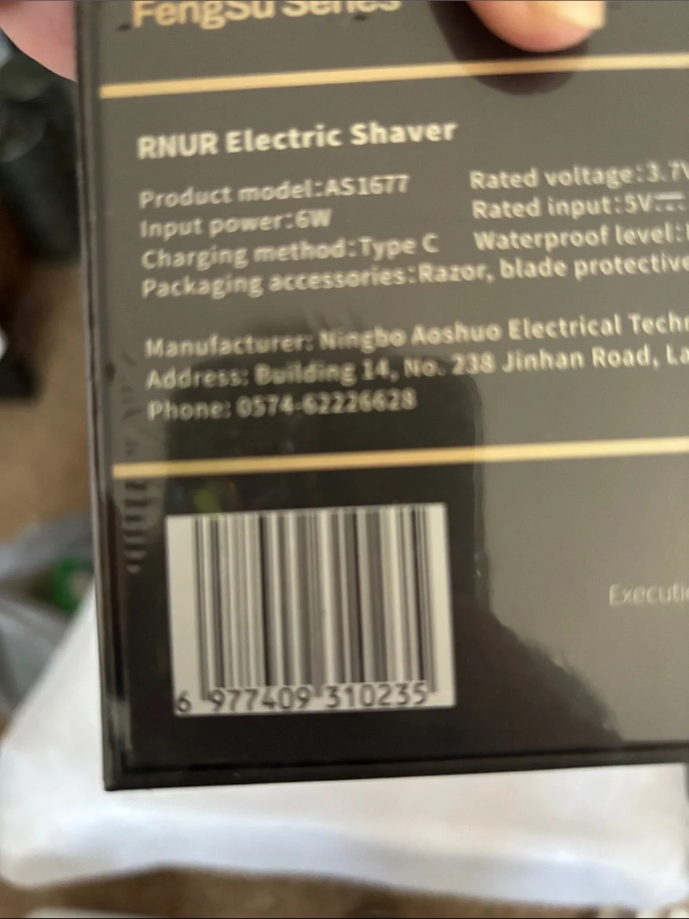FengSu Series Electric Shaver - Silver with Orange Accent